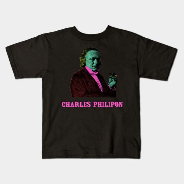 Charles Philipon alternate text/image size ratio Kids T-Shirt by KeepRomanticismWeird